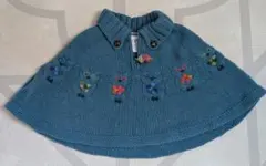 familiar フクロウ刺繍 ポンチョ　冬