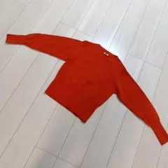 ユニクロU　赤　オレンジ ニットセーター Sサイズ