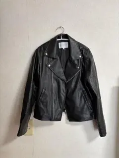超美品　黒　ライダースジャケットのサムネイル