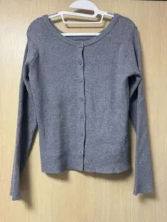 【チャオパニックティピー】リブカーディガン　グレー