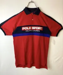 POLO SPORT Ralph Lauren 90s ポロシャツ L 赤紺