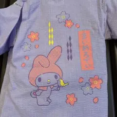 新品タグ付き マイメロディ 甚平 パープル 120cm