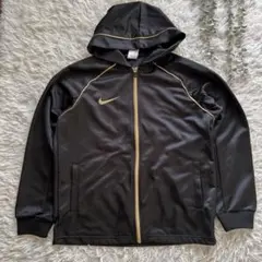 NIKE ナイキ　Dri-FIT フーディージャケット 黒×ゴールド L