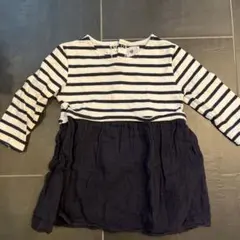Petit Bateau ストライプ柄ワンピース 24m