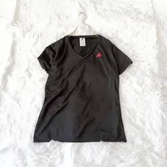 adidas アディダス Vネック 半袖Tシャツ ブラック OTスポーツ