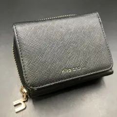 即決 niko and... ニコアンド 三つ折り財布 ブラック