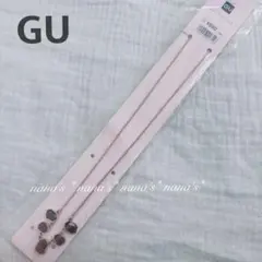 【未使用】GU ジーユー 5ビジューネックレス ブラック 黒 定価590円+税
