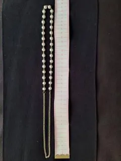 パールビーズ ロングネックレス