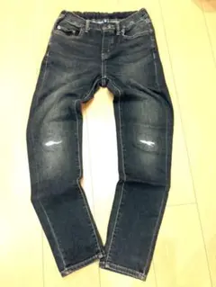 UNIQLO ダメージ　ストレッチ　ブラック　デニム　パンツ