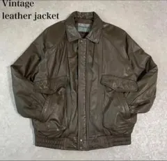 【牛革】Vintage leather jacket A-2 brown LL