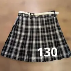 ラブトキシック　チェック柄プリーツスカート(裏地パンツ) 130cm