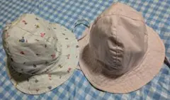 H&M バケットハット 42センチ ベビー帽子 花柄 ピンク