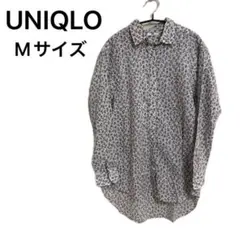 (SM01-23)UNIQLO ユニクロ 小花柄 シャツ Mサイズ 長袖のサムネイル