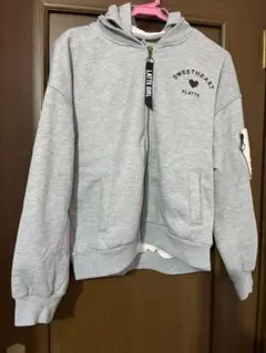 ピンクラテ ジャンパー 裏起毛 フード取外し可