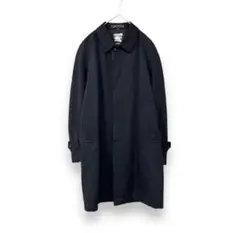 Toray STRETCH Elasfit メンズ　ロングステンカラーコート　黒