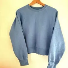 【無印】水色　サックスブルー　ラグランスリーブ レディース　スウェット