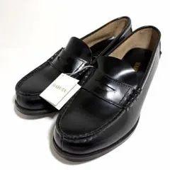 未使用級☆HARUTA コインローファー 本革 レザー ブラック 幅広 24cm