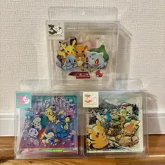 ポケモン ロールクッキー缶 30周年 カントー　ジョウト　ホウエン3点まとめ売り ポケモンロールクッキー缶30周年カントージョウト ホウエンシンオウ4点