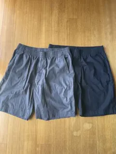 UNIQLO ストレッチイージーショーツXL ブラック　グレー
