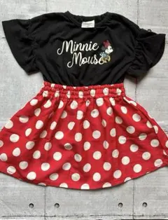 ミニーマウス スカート付きドレス 80