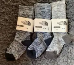 THE NORTH FACE キッズ靴下 3足セット グレー系