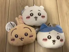 ちいかわぬいぐるみパスケースポーチ　ハチワレ　うさぎ　ちいかわ　3点まとめ売り