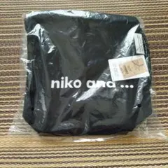 niko and... 　ロゴ　巾着　ショルダーバッグ　黒