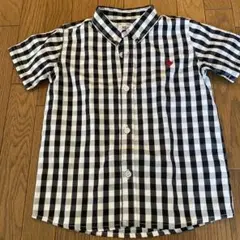 POLO Baby 半袖シャツ 100サイズ ブラック・ホワイトチェック