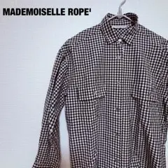 MADEMOISELLE ROPE' 　シャツ　ブラックギンガムチェック　002のサムネイル
