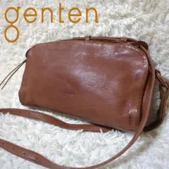 美品！genten 4way ゴートヌメショルダーバッグ ブラウン 廃盤品