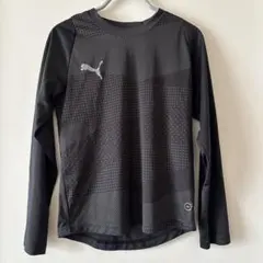 キッズ Puma アンダーシャツブラック 長袖Tシャツ