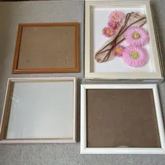 額縁　4点セット　中古品　厚みありタイプ　厚み無しタイプ　ガラス　アクリル板