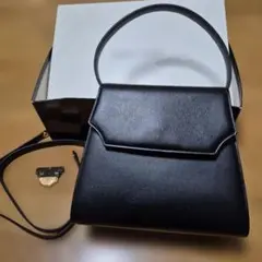 ブラックフォーマルバッグ モリハナエ、本皮