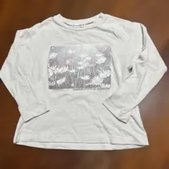 branshes 花柄長袖カットソー 120 ライトグレー
