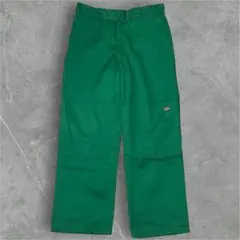 Dickies ディッキーズ　ダブルニー　緑　34×32 ワーク　古着