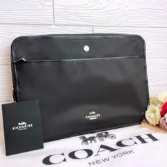 未使用☆COACH コーチ パソコン タブレットケース ナイロンレザー ビジネスのサムネイル