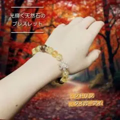 光輝く天然石のブレスレット