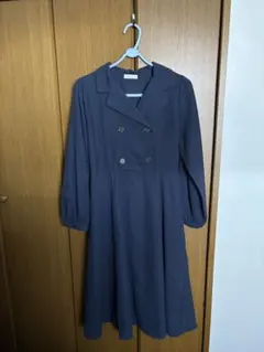 earth ネイビー ダブルブレスト ワンピース