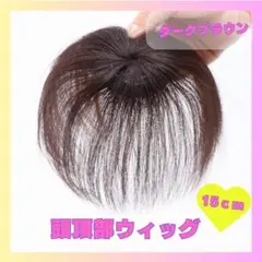 頭頂部ウィッグ　薄毛　脱毛　抜毛　人毛100％　１５㎝　ボリューム　1028