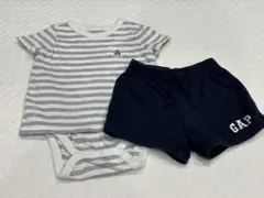GAP ベビー服 Tシャツロンパースとショートパンツセット 12-18ヶ月