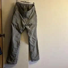 グレー ワークパンツ ゴムウエスト