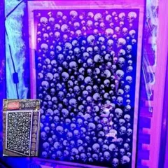 90s ヴィンテージ　ブラックライトポスター　スカル　グロウのサムネイル