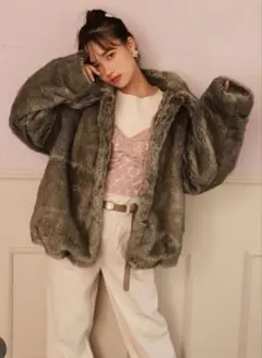 ブラウン系ファーコート フリーサイズ