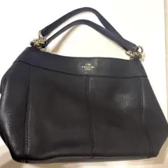 COACH レザー ショルダーバッグ ブラック