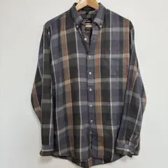 70s 80s SEARS カナダ製 アクリル フランネルシャツ M 好配色