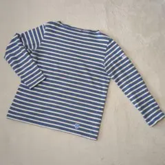 オーシバル ORCIVAL 青×白のストライプ 長袖バスクシャツ