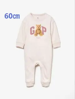 『新品』babyGap 裏毛スウェット長袖ロンパース 60㎝