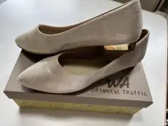 オリエンタルトラフィック　ゴールド　パンプス　ローヒール　26.5cm