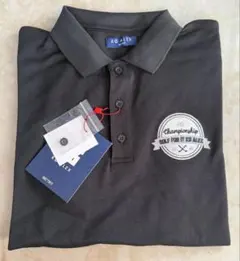 キスオンザグリーン　メンズ　ポロシャツ　ゴルフ　Lサイズ　黒　kg alex