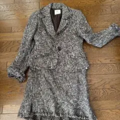 茶色ツイードスーツ　上下サイズ違い